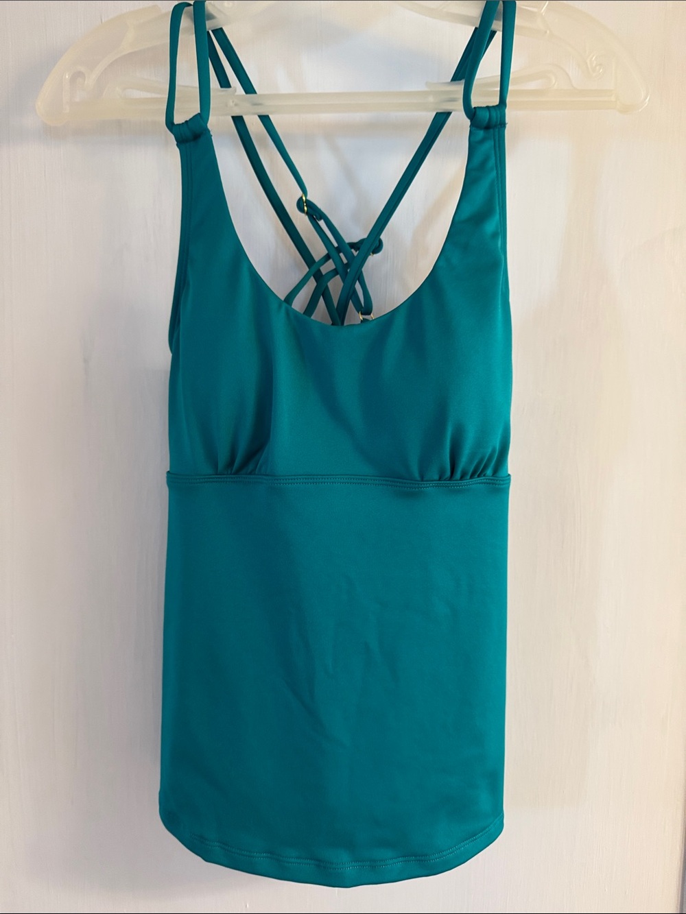 Dolfin Teal Green Strappy Women’s Swim Tankini Top